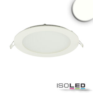 LED Downlight, 12W, rund, ultraflach, blendungsreduziert, weiß, neutralweiß, dimmbar CRI90
