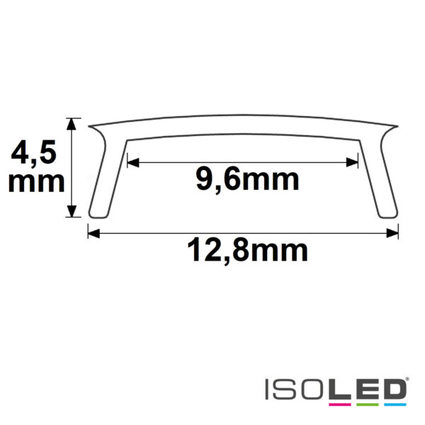 Abdeckung COVER52 schwarz/matt 200cm für Profil SURF11/CORNER11