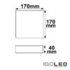 LED Deckenleuchte PRO weiß, 15W, eckig, 170x170mm, ColorSwitch 2700|3000|4000K, dimmbar