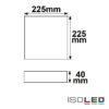 LED Deckenleuchte PRO weiß, 24W, eckig, 225x225mm, ColorSwitch 2700|3000|4000K, dimmbar