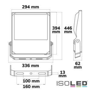 LED Fluter HEQ 240W, 30°, 5700K, IP66