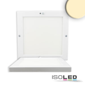 Deckenlampe Slim eckig weiß, 220x220mm, mit PIR-Bewegungssensor, 18W, Trafo integriert, warmweiß