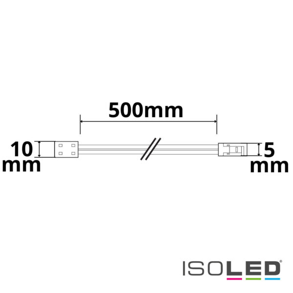MiniAMP male-Stecker zu Kontakt-Kabelanschluss (max. 3A) K2-28 für 2-pol IP20 Stripes mit Breite 8mm