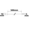 MiniAMP male-Stecker zu Kontakt-Kabelanschluss (max 3A) K2-210 für 2pol IP20 Stripes mit Breite 10mm