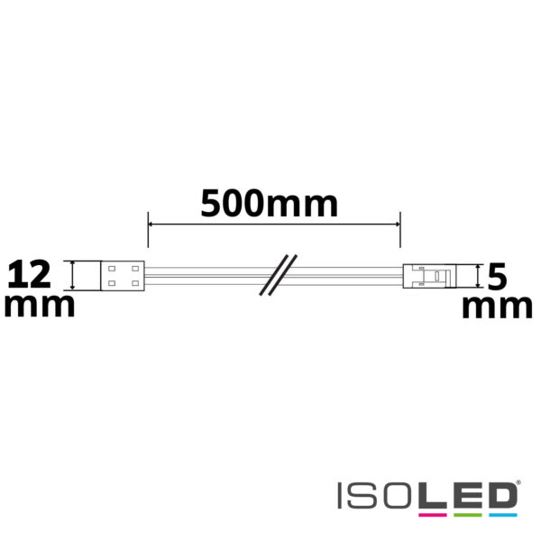 MiniAMP male-Stecker zu Kontakt-Kabelanschluss (max 3A) K2-210 für 2pol IP20 Stripes mit Breite 10mm