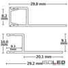 LED Fliesenprofil UP8, 200cm