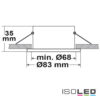Einbaurahmen Sys-68 für GU10/MR16 Leuchtmittel, IP20, inkl. GU10 Sockel (exkl. Cover)