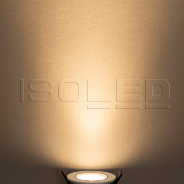 LED Einbauleuchte Slim68 MiniAMP weiß, rund, 8W, 24V DC, warmweiß, dimmbar