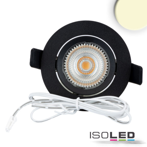 LED Einbauleuchte Slim68 MiniAMP schwarz, rund, 8W, 24V DC, warmweiß, dimmbar
