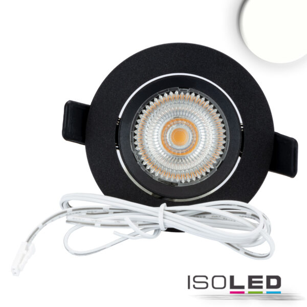 LED Einbauleuchte Slim68 MiniAMP schwarz, rund, 8W, 24V DC, neutralweiß, dimmbar
