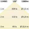 LED Downlight, 18W, rund, ultraflach, silber, warmweiß, dimmbar