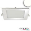 LED Downlight, 15W, eckig, ultraflach, silber, neutralweiß, dimmbar