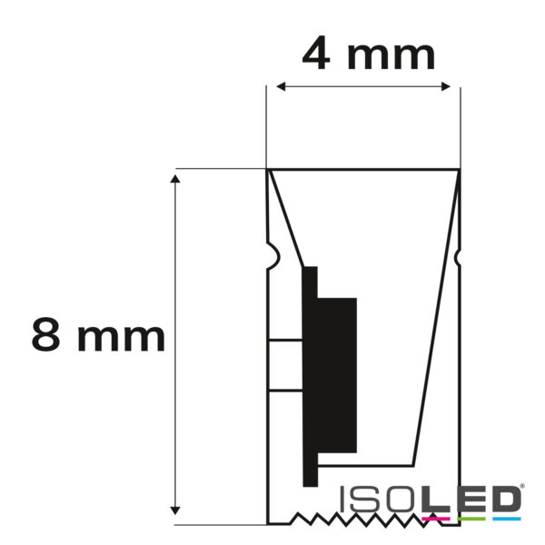 LED NEON940 Flexband B04H08, 24V DC, 10W, IP67, 4000K, 5m Rolle, 180 LED/m, inkl. Montageclips