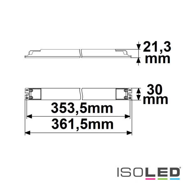 LED CCT PWM-Trafo 24V/DC, 0-60W, 2 Kanal, ultraslim, Push/DALI-2 DT8 dimmbar, SELV