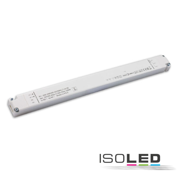 LED CCT PWM-Trafo 24V/DC, 0-100W, 2 Kanal, ultraslim, Push/DALI-2 DT8 dimmbar, SELV
