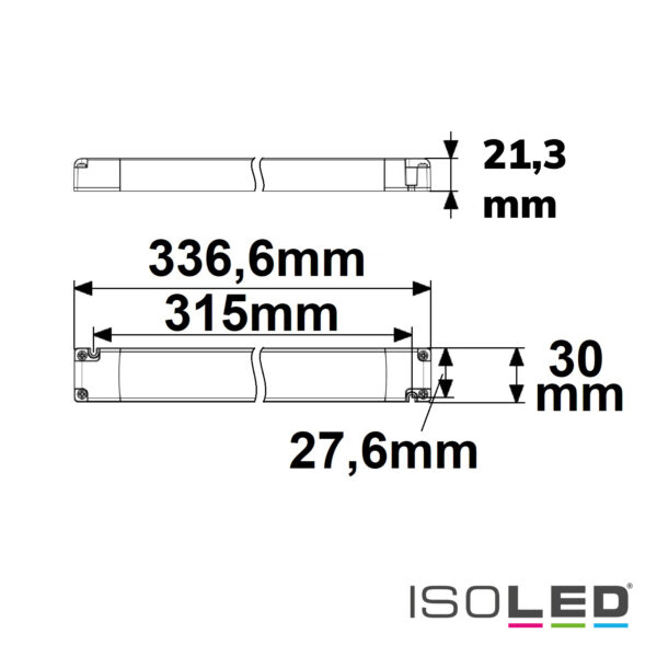 LED CCT PWM-Trafo 24V/DC, 0-100W, 2 Kanal, ultraslim, Push/DALI-2 DT8 dimmbar, SELV