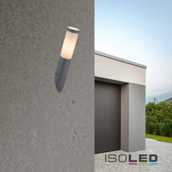 Wandleuchte anthrazit, IP44, 1x E27 Fassung, exkl. Leuchtmittel