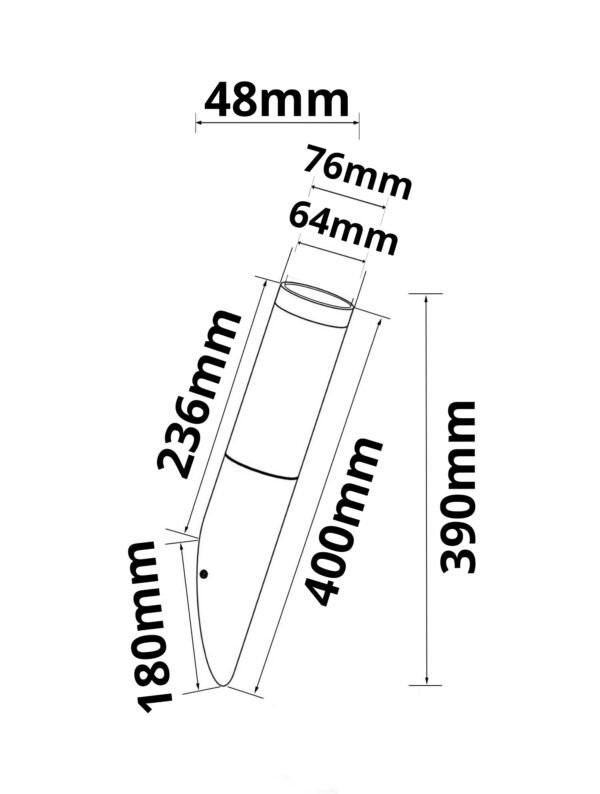 Wandleuchte anthrazit, IP44, 1x E27 Fassung, exkl. Leuchtmittel