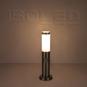 115014_31 Pollerleuchte 450 Edelstahl, IP44, warmweiß, inkl. E27 LED Leuchtmittel 9W