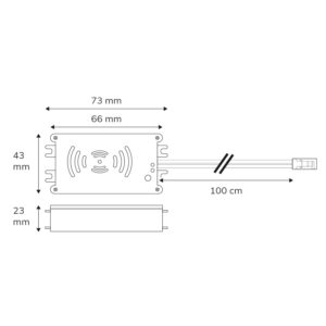 114665_skizze Sys-Pro Funk HF-Bewegungsmelder MiniAMP mit invertierter Funktion für UV-C, 9-24V
