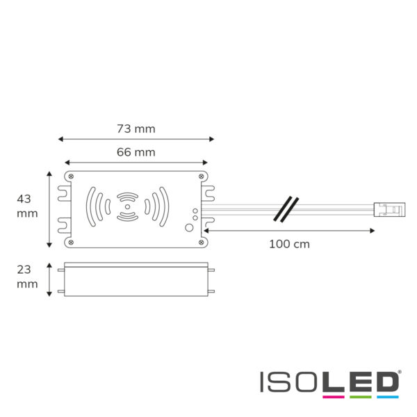 Sys-Pro Funk HF-Bewegungsmelder MiniAMP mit invertierter Funktion für UV-C, 9-24V