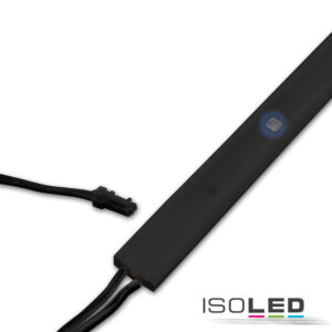 114674_2 LED UV-C MiniAMP Flexband 270nm, 12V DC, 3W, IP54, 58cm, schwarz, eins. Kabel + maleAMP, 12 LED/m