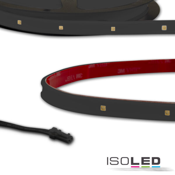 LED UV-C MiniAMP Flexband 270nm, 12V DC, 6W, IP54, 116cm, schwarz, eins. Kabel + maleAMP, 12 LED/m