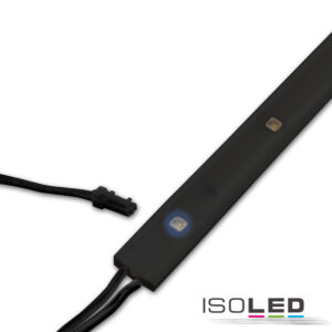 114675_2 LED UV-C MiniAMP Flexband 270nm, 12V DC, 6W, IP54, 116cm, schwarz, eins. Kabel + maleAMP, 12 LED/m