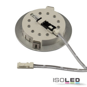 114680_2 LED Möbeleinbaustrahler MiniAMP silber, 4W, 60°, 12V DC warmweiß 3000K, dimmbar