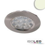 LED Möbeleinbaustrahler MiniAMP silber, 4W, 60°, 24V DC warmweiß 3000K, dimmbar