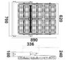 LED Flutlichtanlage 1.350W, 130x25°, 6 Module (Lichtpunkte), 1-10V dimmbar, 4000K, IP66 (ext.Trafo)