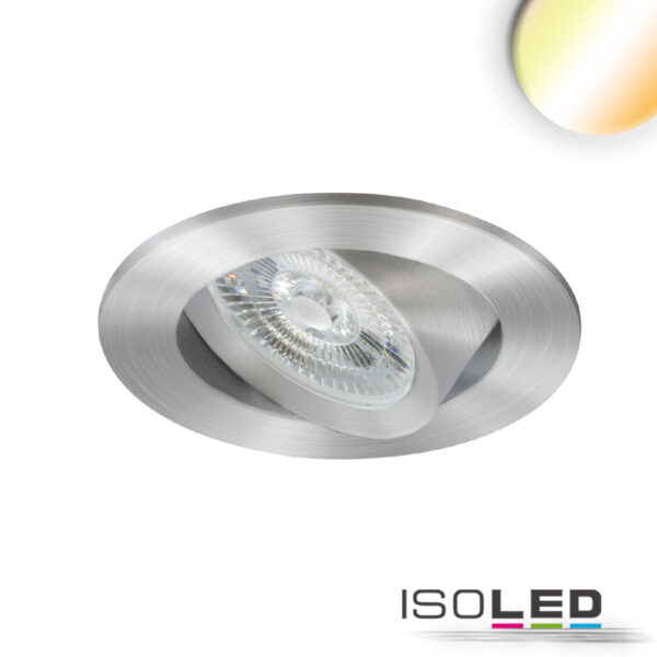 LED Einbauleuchte Sunset Slim68 Alu, rund, 9W, 1800-2800K, Dimm-to-warm