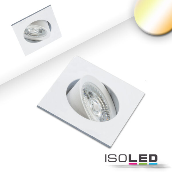 LED Einbauleuchte Sunset Slim68 weiß, eckig, 9W, 1800-2800K, Dimm-to-warm