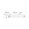 Adapter Rundstecker Female auf MiniAmp Female-Buchse, 10cm, 2-polig, weiß, max. 3A