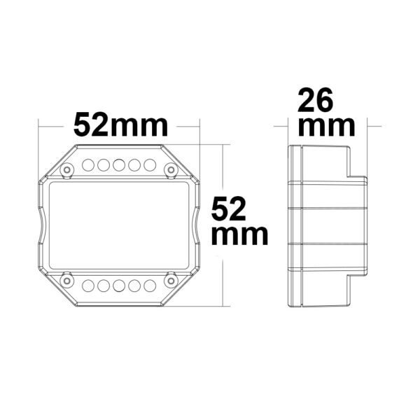 Sys-Pro Push/Funk Mesh PWM-Dimmer, 1-4 Kanal, 12-24V DC 4x3A