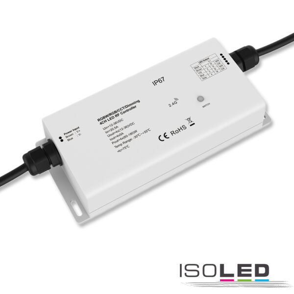 Sys-Pro Funk Mesh PWM-Dimmer IP67, 1-4 Kanal, 12-48V DC 4x5A