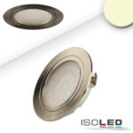 LED Möbeleinbaustrahler MiniAMP silber, 2W, 12V DC warmweiß 3000K, dimmbar