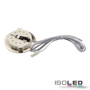 114467_3 LED Möbeleinbaustrahler MiniAMP silber, 2W, 12V DC warmweiß 3000K, dimmbar