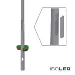 Flutlichtmast konisch mit Traverse für 4+2 Fluter, Stahl verzinkt, Höhe über Boden 15m