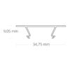 Abdeckung COVER45 opal/satiniert 200cm für Profil CORNER12 BORDERLESS