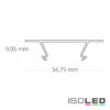 Abdeckung COVER45 opal/satiniert 200cm für Profil CORNER12 BORDERLESS