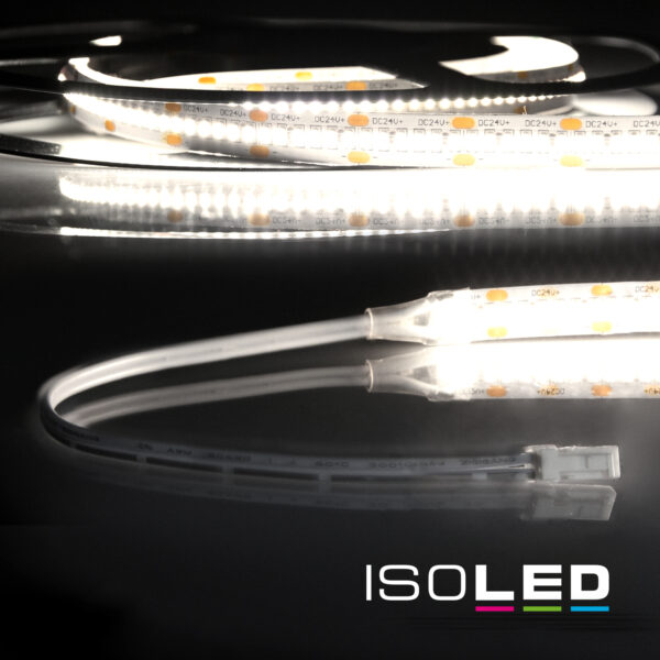 LED CRI940 MiniAMP Flexband, 24V DC, 6W, IP20, 4000K, 250cm, beids. 30cm Kabel + maleAMP, 300 LED/m