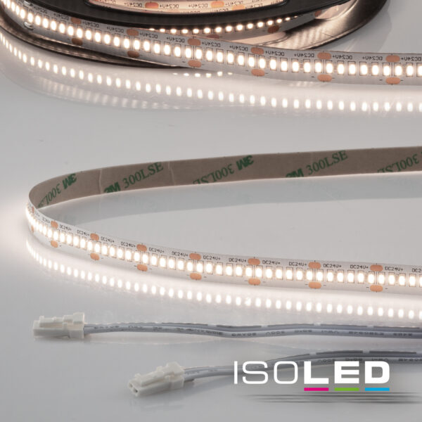 LED CRI940 MiniAMP Flexband, 24V DC, 6W, IP20, 4000K, 500cm, beids. 30cm Kabel + maleAMP, 300 LED/m