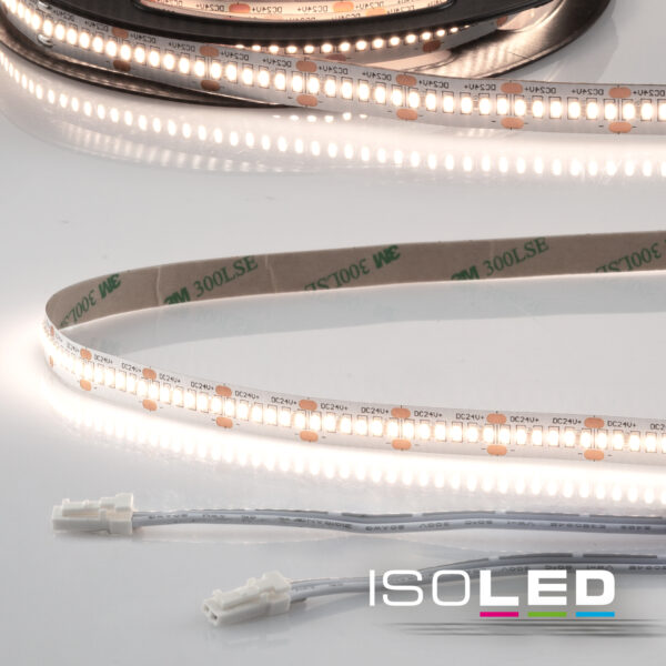LED CRI940 MiniAMP Flexband, 24V DC, 12W, IP20, 4000K, 250cm, beids. 30cm Kabel + maleAMP, 300 LED/m