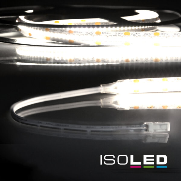 LED CRI940 MiniAMP Flexband, 24V DC, 12W, IP20, 4000K, 250cm, beids. 30cm Kabel + maleAMP, 300 LED/m