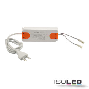 114526_skizze LED Trafo MiniAMP 24V/DC, 0-50W, 120cm Kabel mit Flachstecker, sekundär 2 female Buchsen
