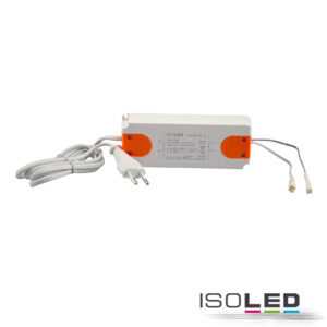 114527_1 LED Trafo MiniAMP 12V/DC, 0-50W, 120cm Kabel mit Flachstecker, sekundär 2 female Buchsen