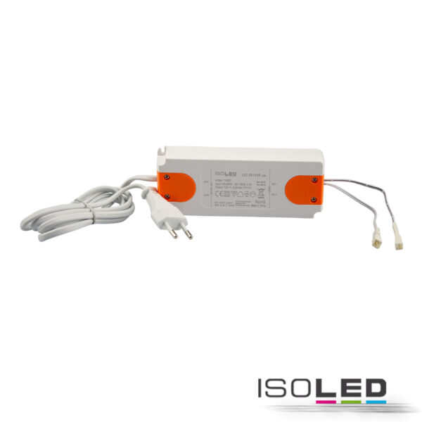 LED Trafo MiniAMP 12V/DC, 0-50W, 120cm Kabel mit Flachstecker, sekundär 2 female Buchsen