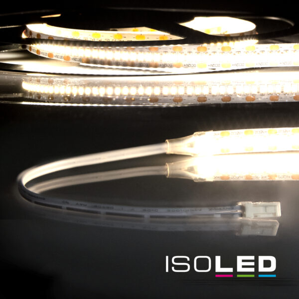 LED CRI930 MiniAMP Flexband, 12V DC, 12W, IP20, 3000K, 120cm, beids. 30cm Kabel + maleAMP, 300 LED/m