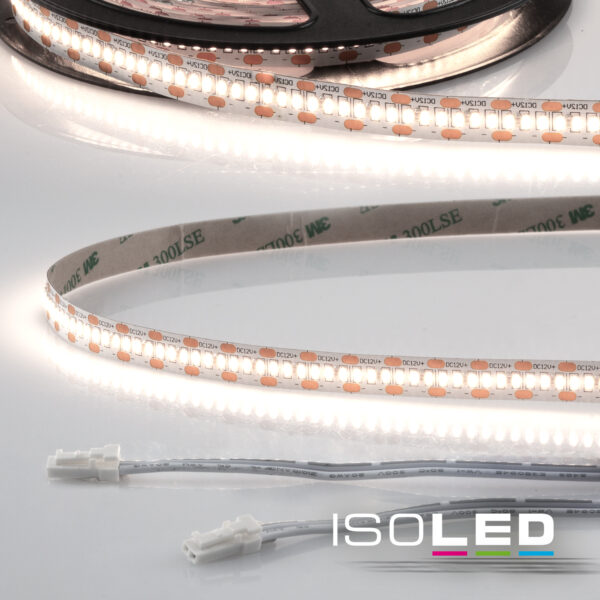 LED CRI940 MiniAMP Flexband, 12V DC, 12W, IP20, 4000K, 250cm, beids. 30cm Kabel + maleAMP, 300 LED/m